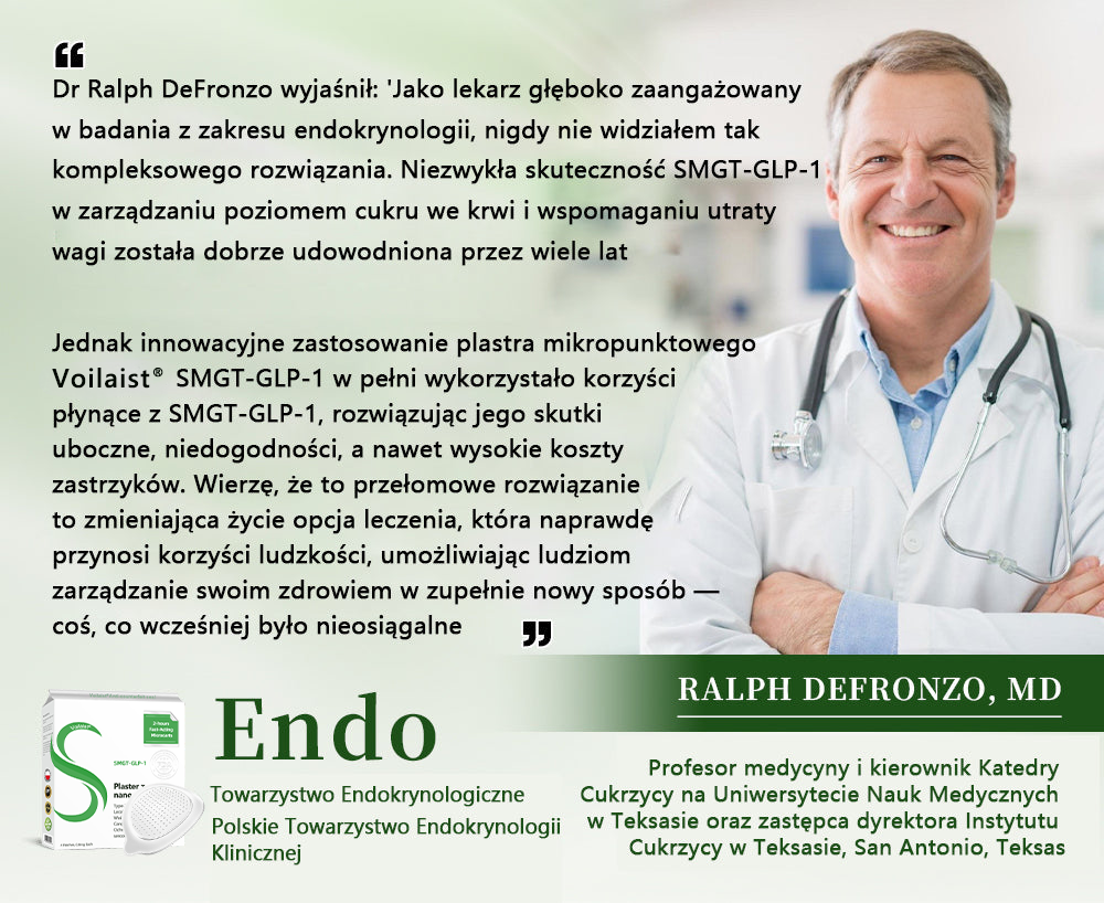 Voilaist® SMGT-GLP-1 Nano Microneedle Patch(⚡Bezbolesny, długotrwały, zwalczający cukrzycę, otyłość i choroby układu krążenia)