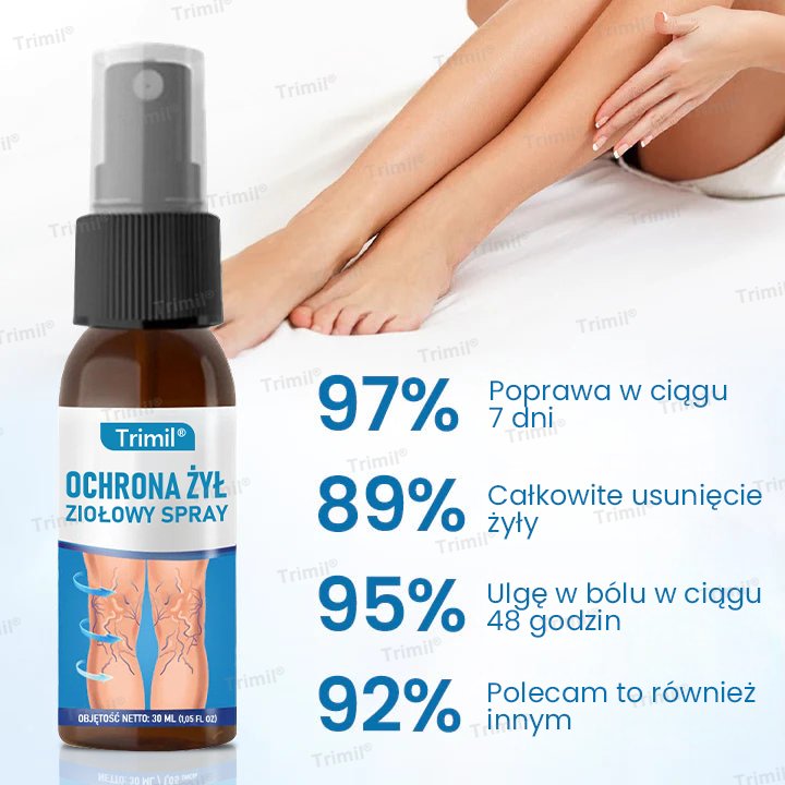 Trimil® Ziołowy Spray na Ochronę Żył -🎯 Klinicznie udowodniono, że eliminuje żylaki w zaledwie 7 dni!
