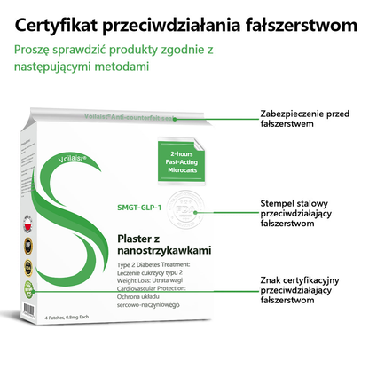 Voilaist® SMGT-GLP-1 Nano Microneedle Patch（⚡Bezbolesny, długotrwały, zwalczający cukrzycę, otyłość i choroby układu krążenia）