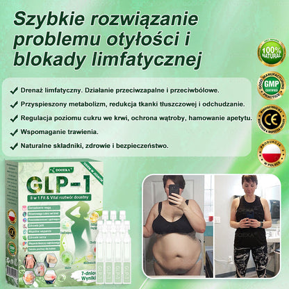 🌿 DOOEKA® GLP-1 8 w 1 Fit & Vital roztwór doustny – Raz dziennie, widoczne zmiany w ciągu 7 dni / W przypadku otyłości, zdrowia serca i układu krążenia, cukrzycy, bezdechu sennego, zdrowia jelit, problemów ze stawami i wielu innych